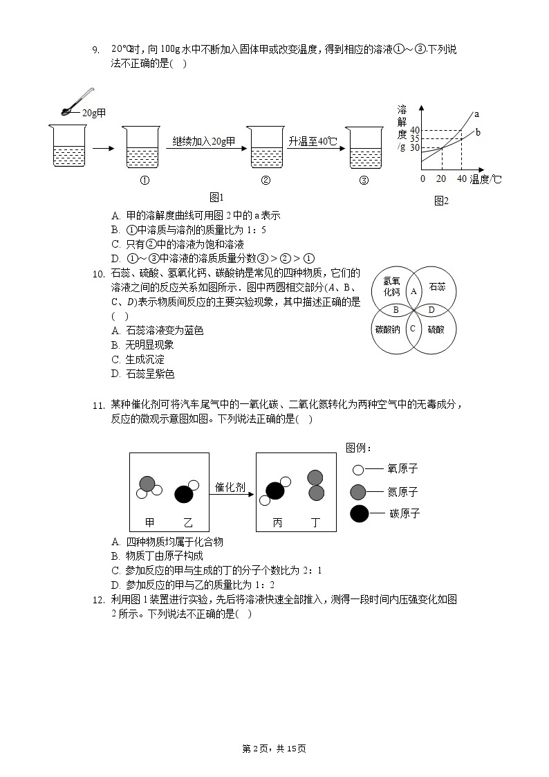 2020年四川省成都市青羊区中考化学二诊试卷02