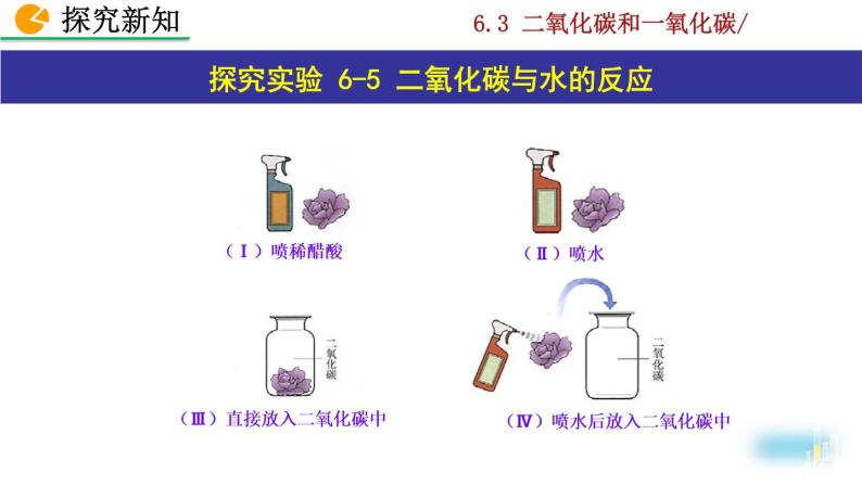 mp4二氧化碳与水反应.mp4课题3《二氧化碳和一氧化碳》课件.