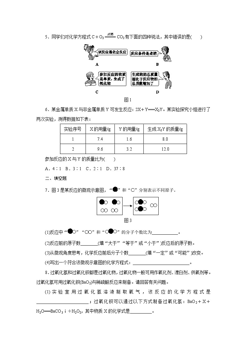 人教版九年级化学上册第五单元化学方程式及计算专项练习02