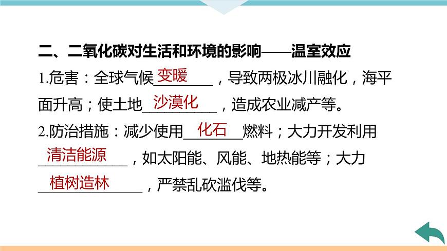 6.5.課題3  第1課時(shí) 二氧化碳+作業(yè)課件第7頁(yè)