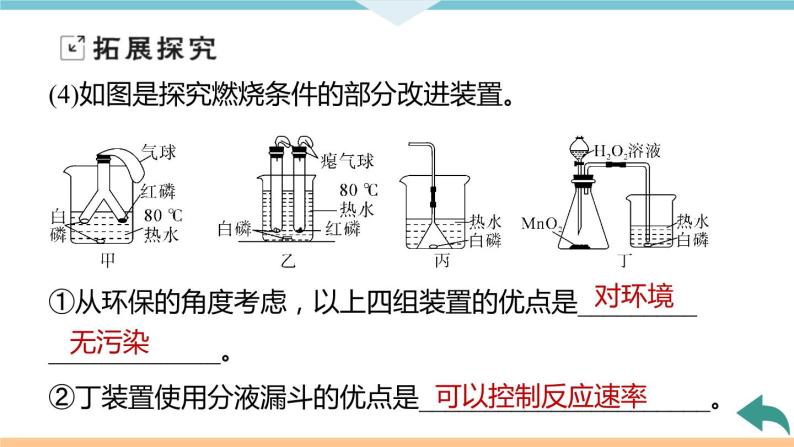 7.3.实验专题(四)　燃烧条件的实验探究+作业课件07