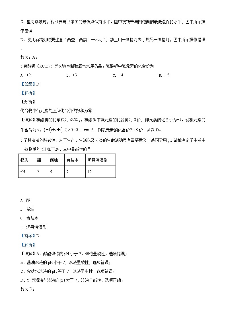 天津市2020年中考化學(xué)試題(解析版)第3頁