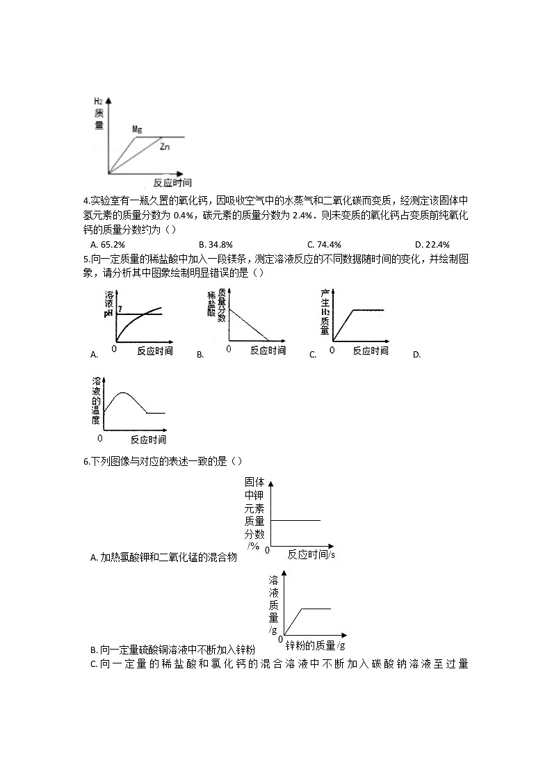 第十单元 酸和碱 常考题02