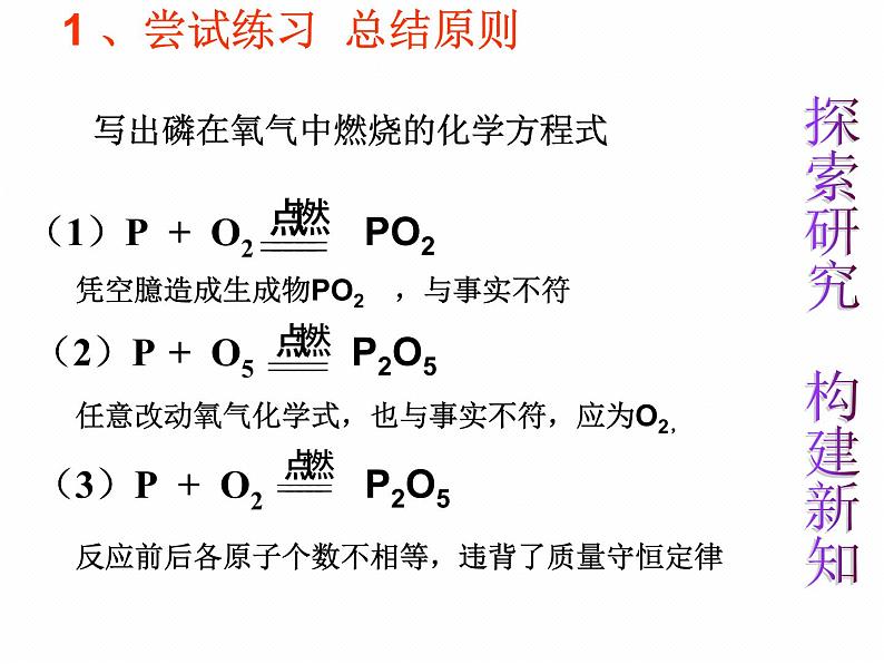 人教版九年级化学课件:5.2如何正确书写化学方程式 (共17张PPT)04
