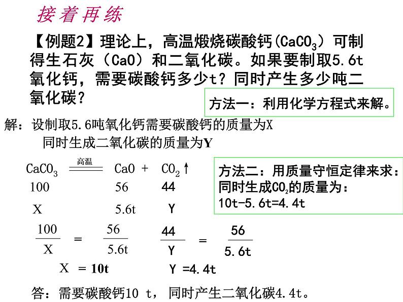 人教版九年级上册化学课件:5.3根据化学方程式的计算 (共31张PPT)07