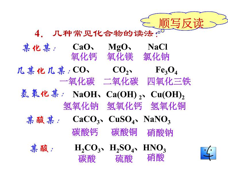 人教版九年级上册化学:4.4化学式与化合价课件08