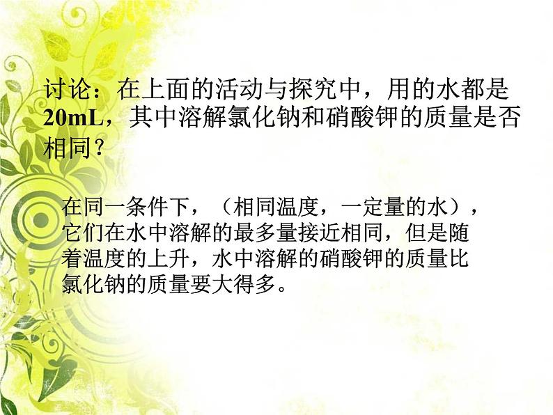 人教版化学九下9.2 溶解度(共34张PPT)05
