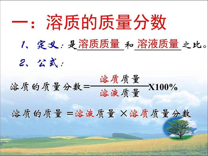 人教版九年级化学第九单元课题3 溶液的浓度第6页