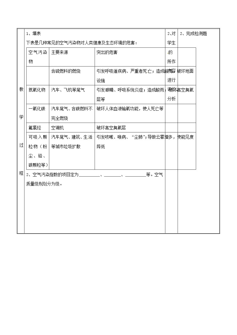 2020年粤教版九年级化学上册第2章 2.1空气的成分第3课时 教案03