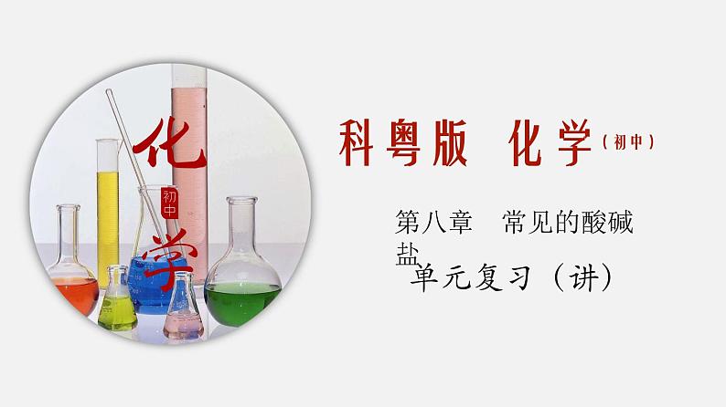 第八章 常见的酸碱盐 单元复习(课件)-2019-2020学年九年级化学下册同步精品课堂(科粤版)(共61张PPT)01