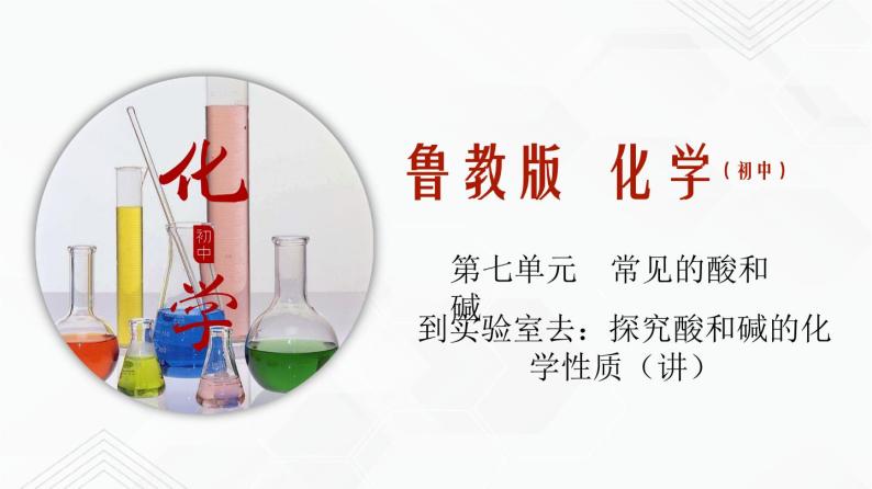 鲁教版九年级化学下册 到实验室去：探究酸和碱的化学性质 课件PPT+练习题（原卷及解析卷）01