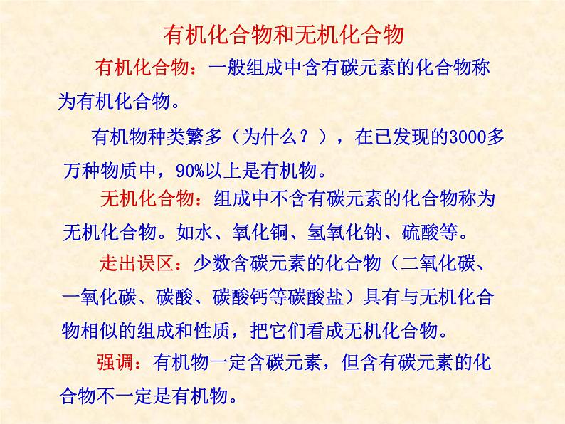 8.1 什么是有机化合物 课件-2020-2021学年九年级化学上册同步备课系列(沪教版)05