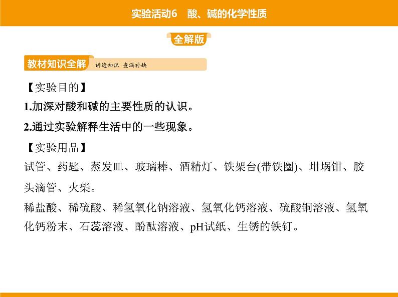 人教版初中化学九年级(下册)第十单元 实验活动6 酸、碱的化学性质课件02
