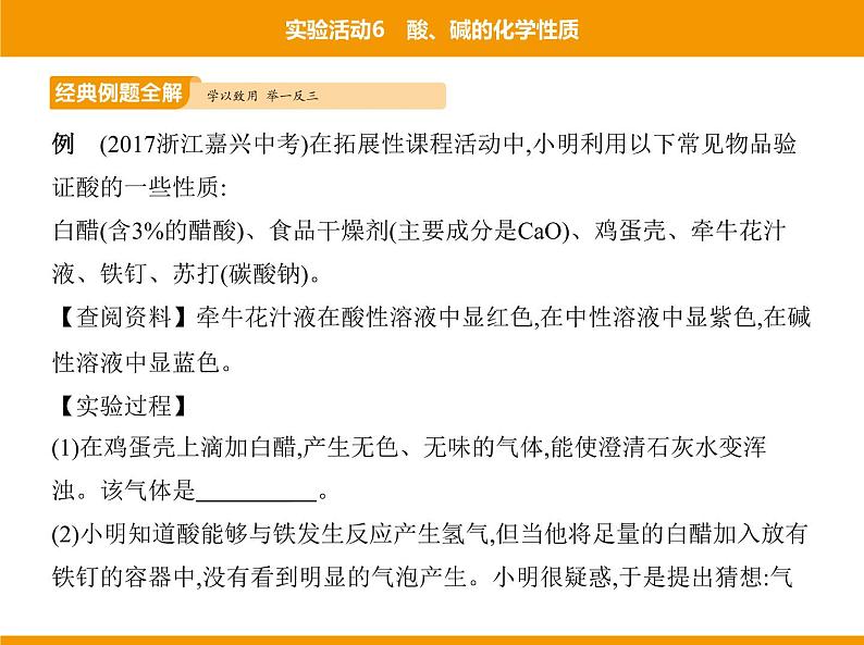 人教版初中化学九年级(下册)第十单元 实验活动6 酸、碱的化学性质课件08