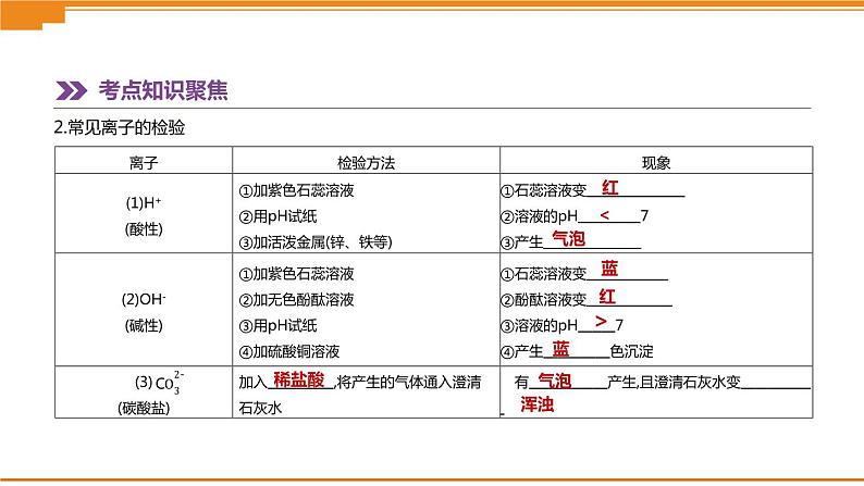 中考化学总复习课件 第17课时 物质的检验与鉴别、课件第3页