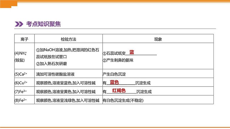 中考化学总复习课件 第17课时 物质的检验与鉴别、课件第4页