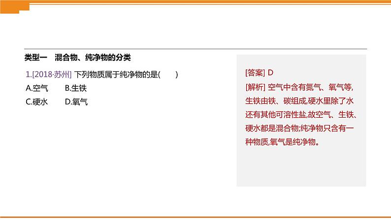 中考化学专项复习课件 专项10 物质的分类 课件02