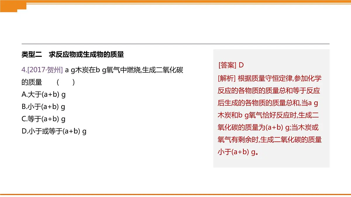 中考化学专项复习课件 专项11 质量守恒定律的运用 课件第5页