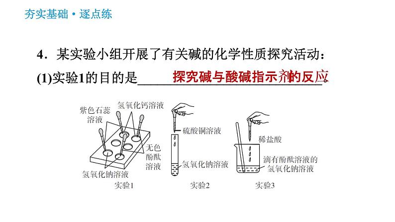 2020-2021学年九年级化学人教版下册第10单元 实验活动6 酸、碱的化学性质习题课件第7页