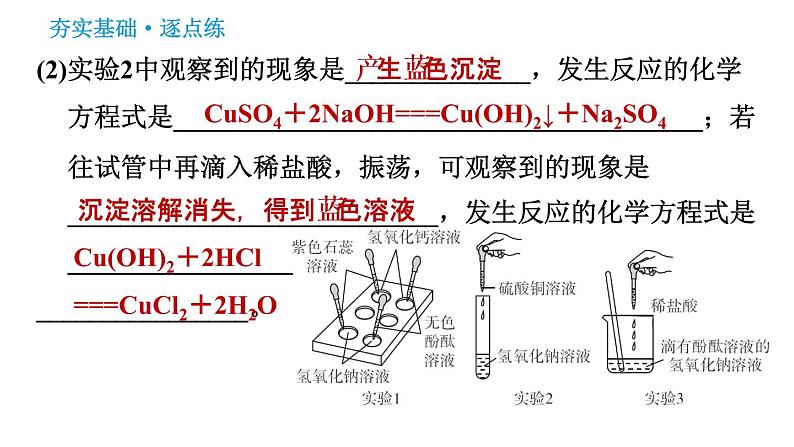 2020-2021学年九年级化学人教版下册第10单元 实验活动6 酸、碱的化学性质习题课件第8页