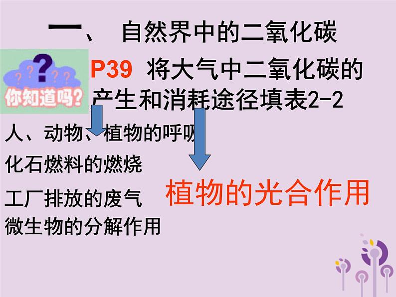 沪教版九年级化学上册 第2章 2.2奇妙的二氧化碳(1)课件03