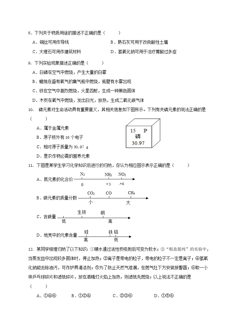 云南省昆明市第三中学2020-2021学年九年级3月月考化学试题02