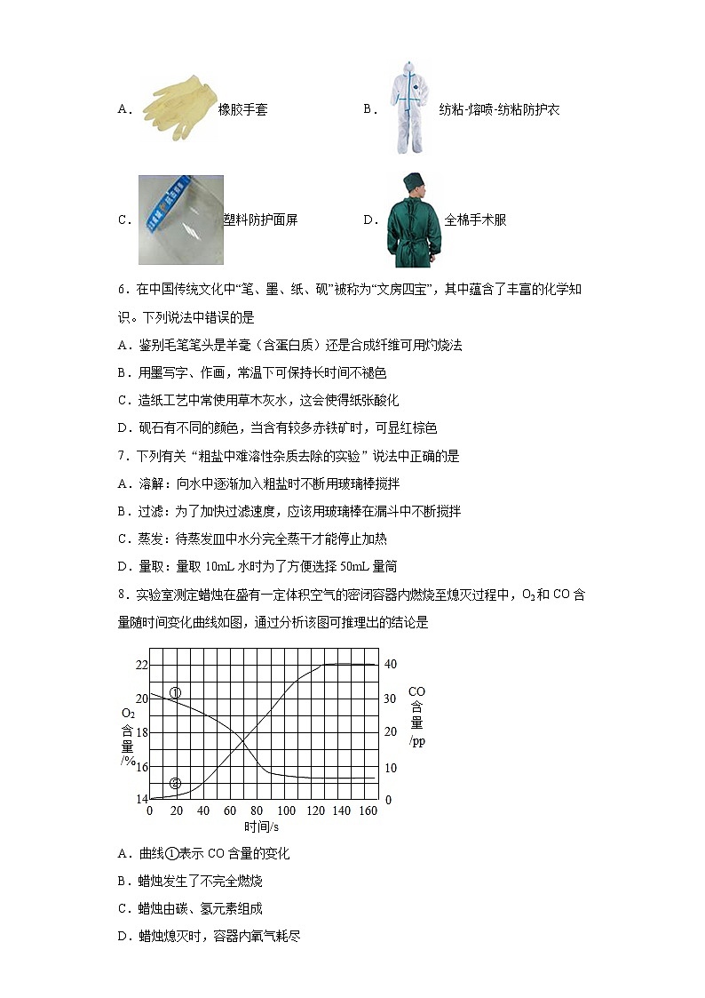 2021年吉林省长春市中考一模化学试题(word版 含答案)第2页