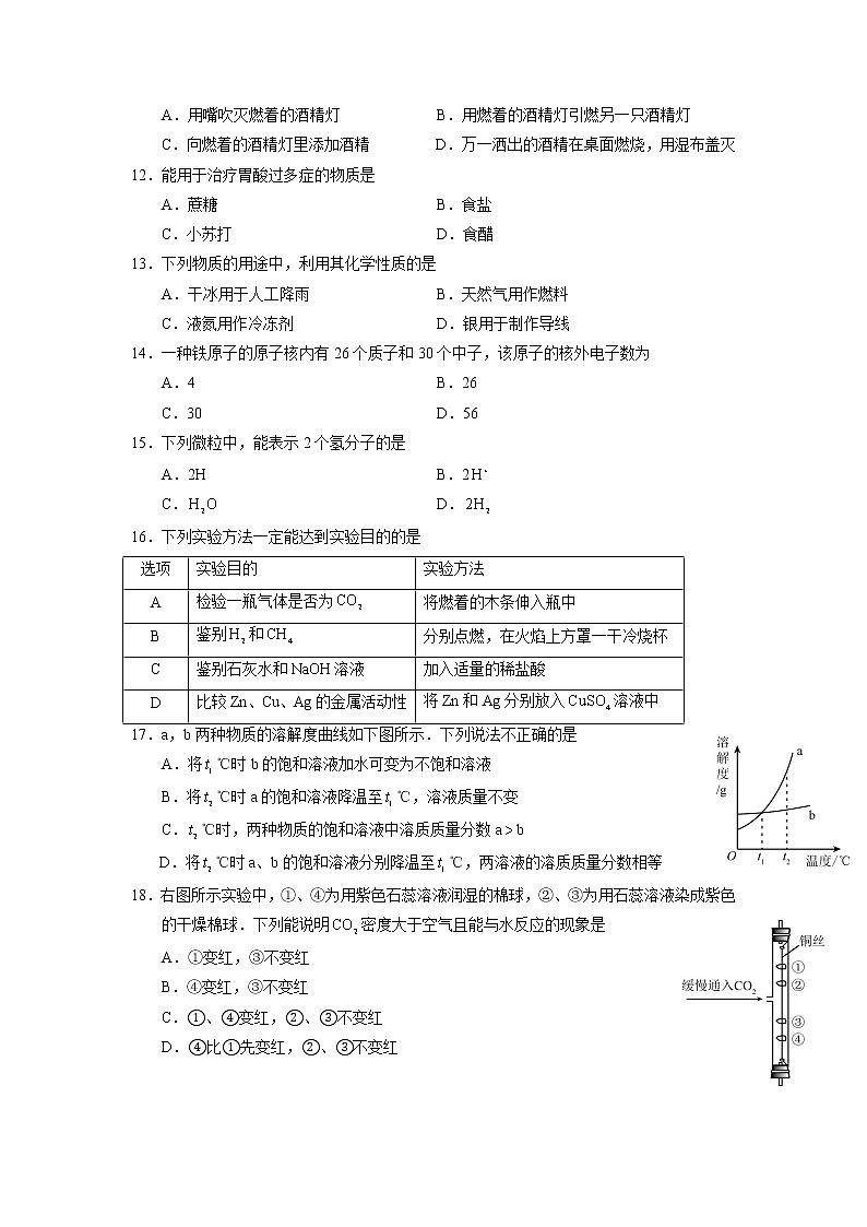 陕西省西安市西工大附中中考化学模拟试卷(二)02