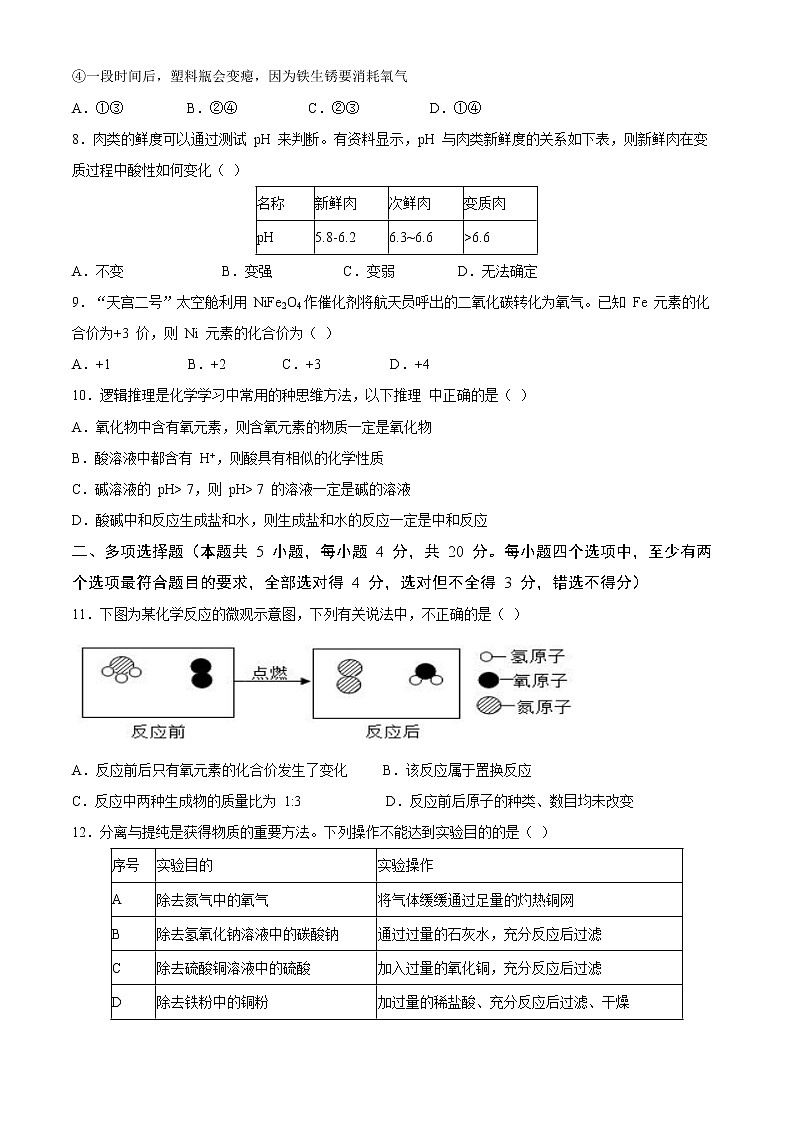 2021年山東省濟(jì)南市濟(jì)陽(yáng)區(qū)中考一模化學(xué)試題第3頁(yè)