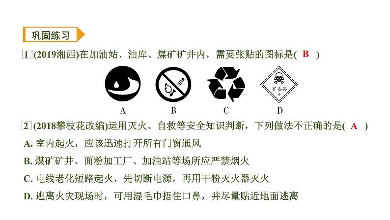 中考化学一轮复习基础考点一遍过(课件+新题练)主题13 化学与能源和资源的利用08