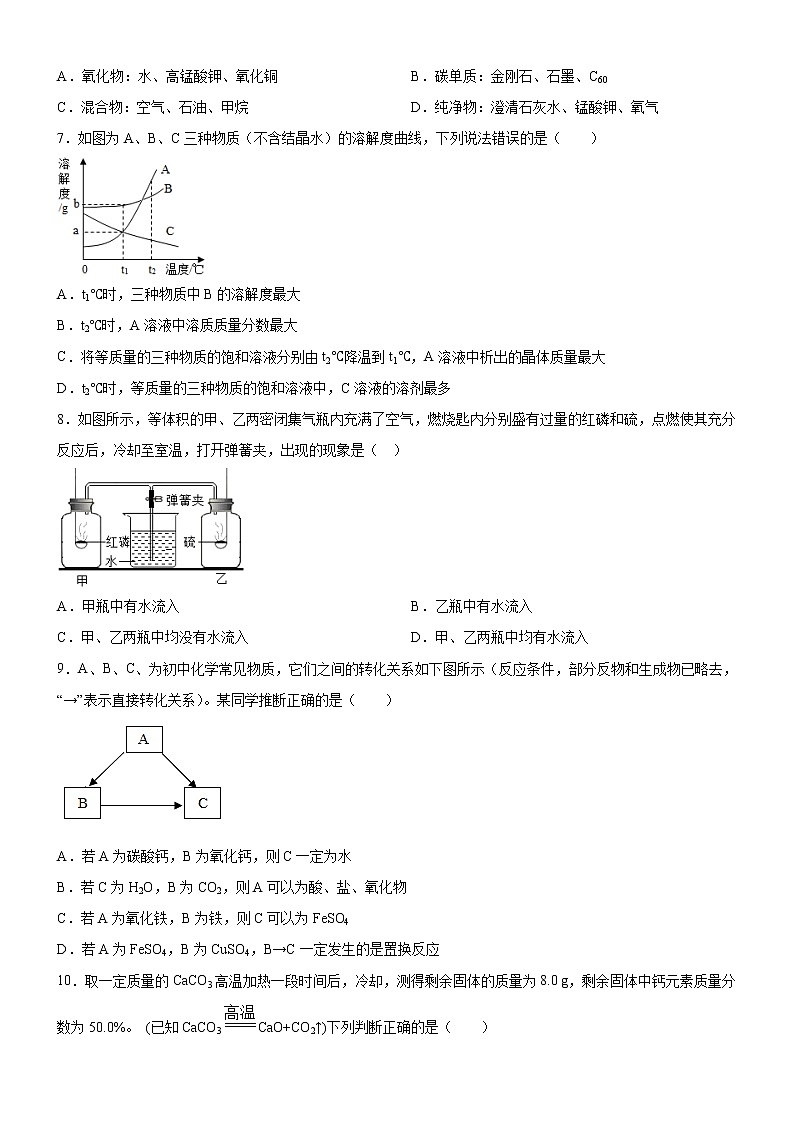 广东省广州市2021年中考化学考前模拟卷(3)(人教版,带解析)第2页