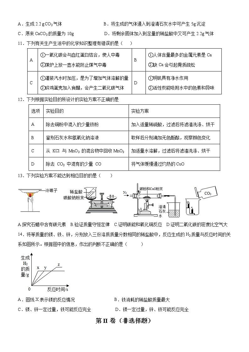 广东省广州市2021年中考化学考前模拟卷(3)(人教版,带解析)第3页