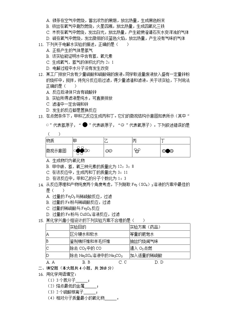 2020年辽宁省营口市中考化学试卷02