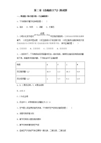 初中化学沪教版 (上海)九年级第一学期第二单元 浩瀚的大气综合与测试当堂达标检测题