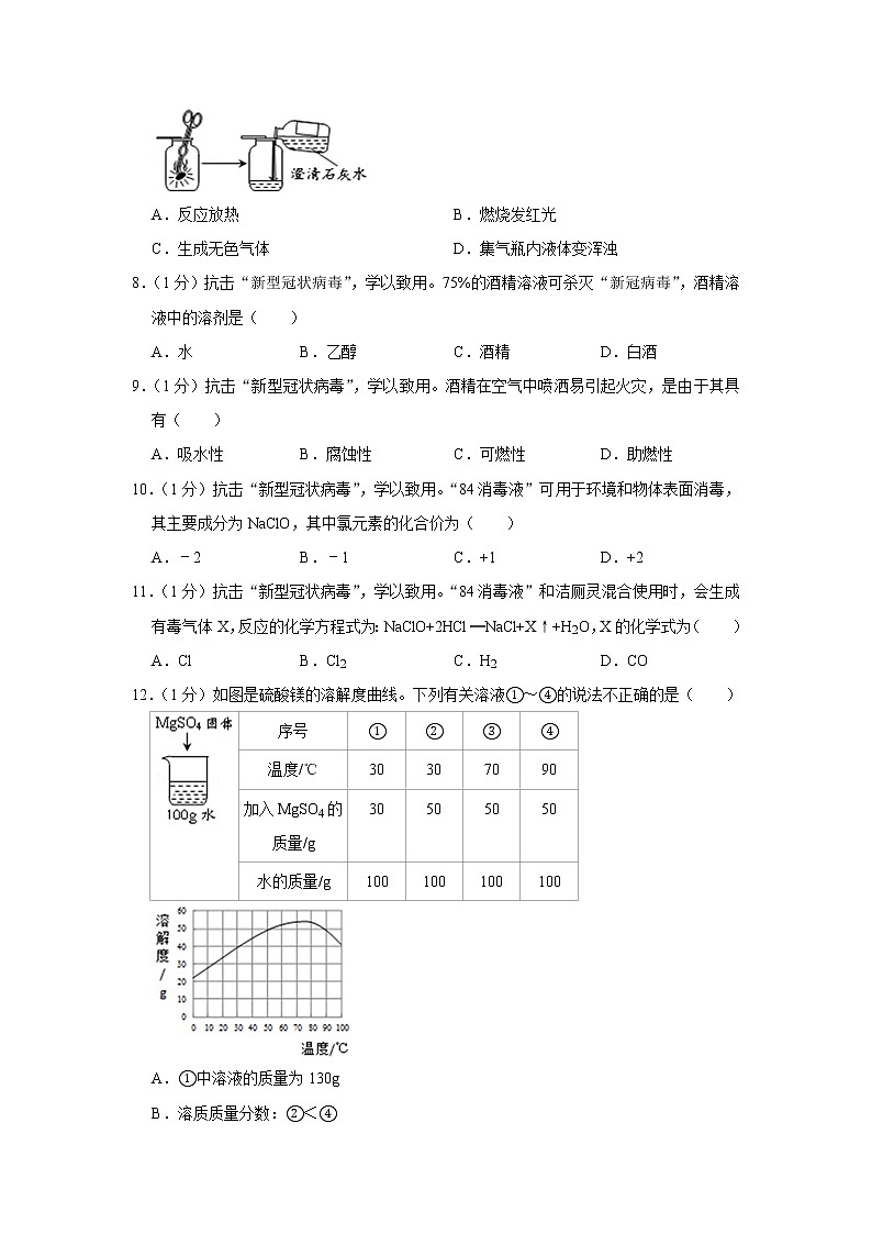 2020年北京市房山區(qū)中考化學(xué)二模試卷第2頁