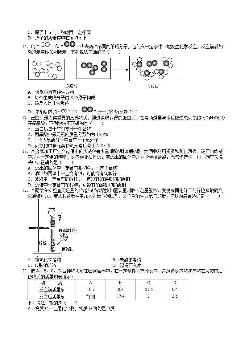 2021年江蘇省常州市中考化學(xué)模擬卷第3頁