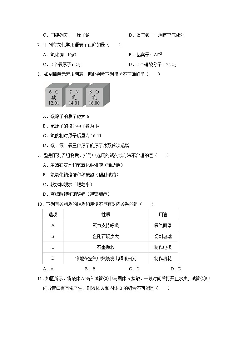 2021年江苏省苏州市昆山市、太仓市、常熟市、张家港市中考化学适应性试卷(解析版)第2页