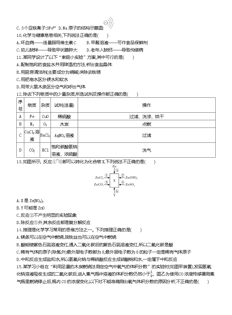 2021广东省中考化学终极押题卷化学（一）含答案03