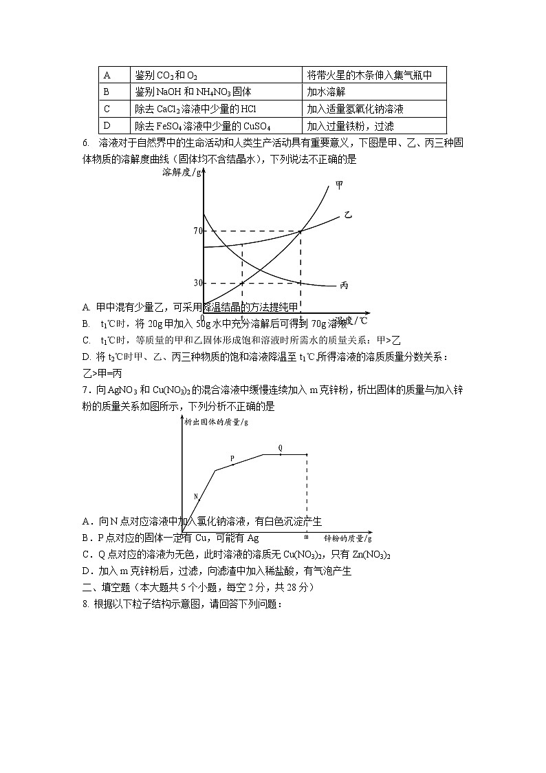 2021年四川省遂宁市初中毕业暨高中阶段学校招生考试化学真题(word版 含答案)第2页