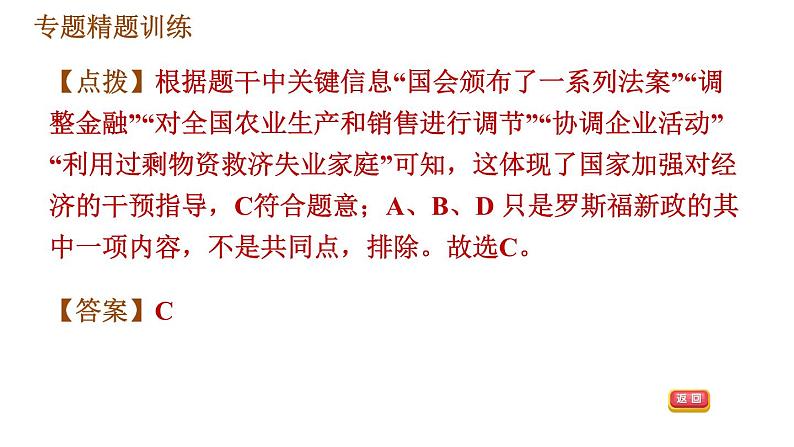 人教版九年级下册历史课件 专题训练 专题四 碰撞发展的世界经济第7页