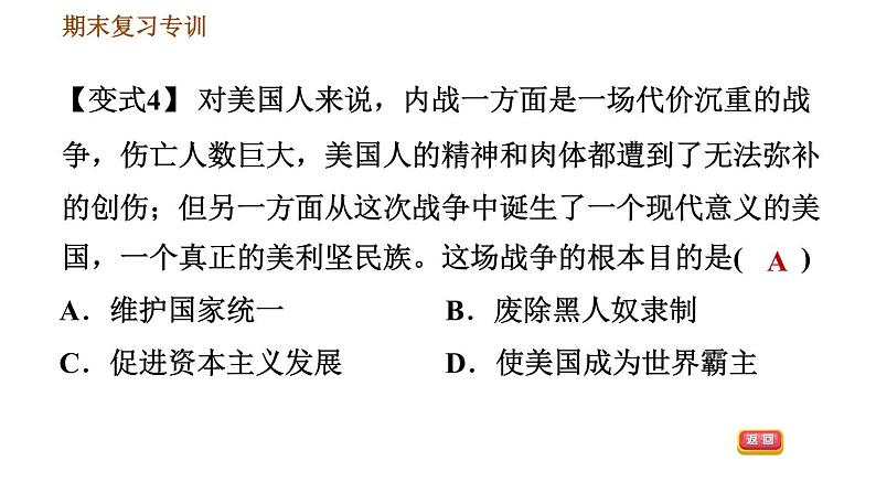 人教版九年级下册历史课件 变式训练第8页