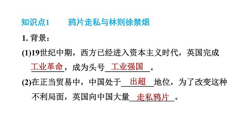 人教版八年级上册历史课件 第一单元 第1课 鸦片战争第2页