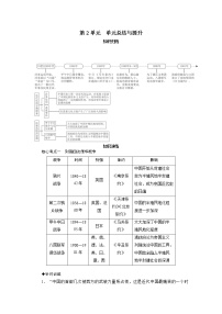 人教部编版八年级上册第二单元 近代化的早期探索与民族危机的加剧综合与测试精品当堂检测题