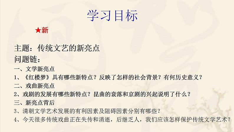 人教部编版历史七年级下册 第三单元第21课 清朝前期的文学艺术课件PPT第3页