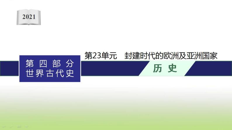 中考历史一轮复习第23单元封建时代的欧洲及亚洲国家课件01