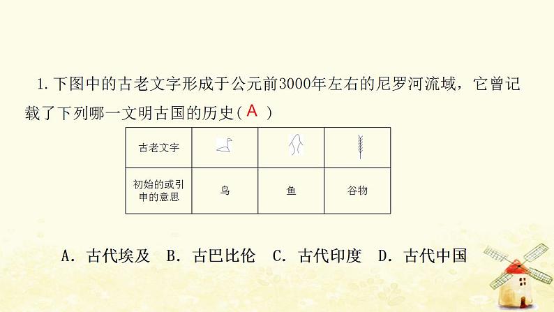 九年级历史上册第一二单元检测卷课件第1页
