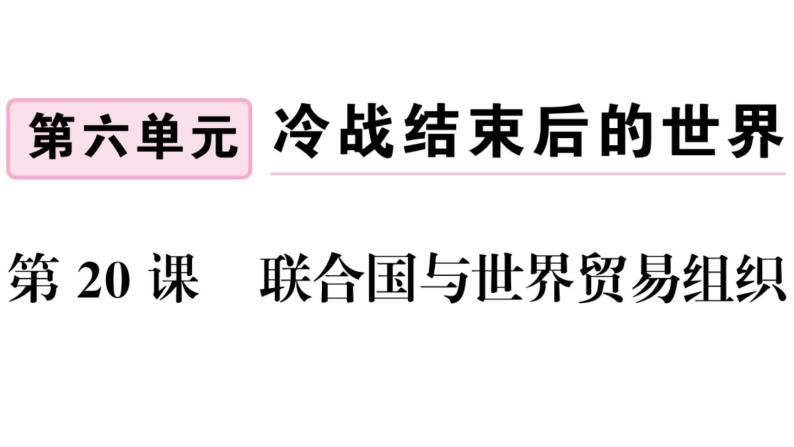 部编版九年级下册历史第20课　联合国与世界贸易组织(课件+教案+习题课件)02
