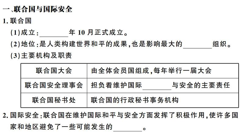 部编版九年级下册历史第20课 联合国与世界贸易组织(课件+教案+习题课件)03