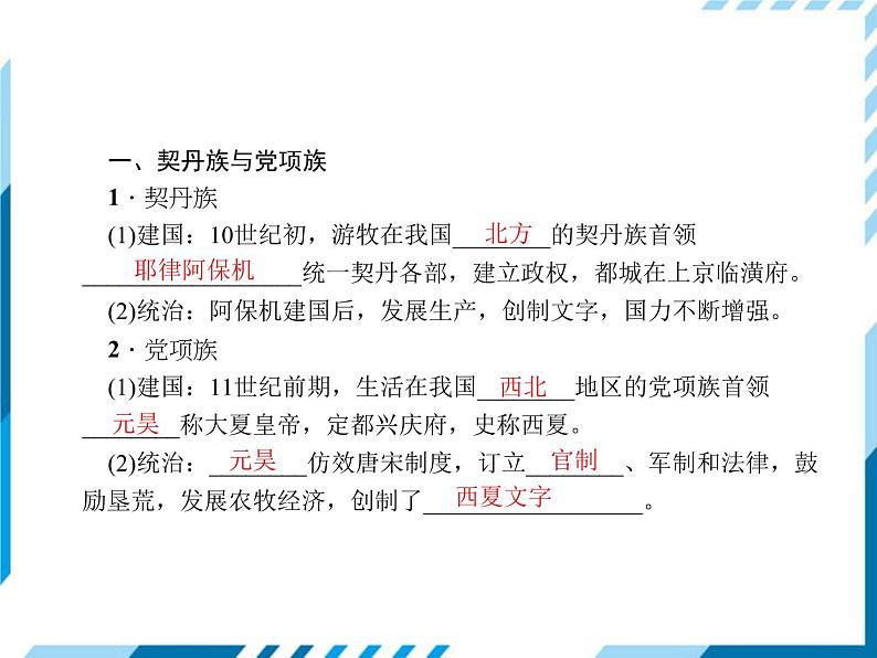 部编版七年级下册历史第07课 辽、西夏与北宋的并立 习题课件03