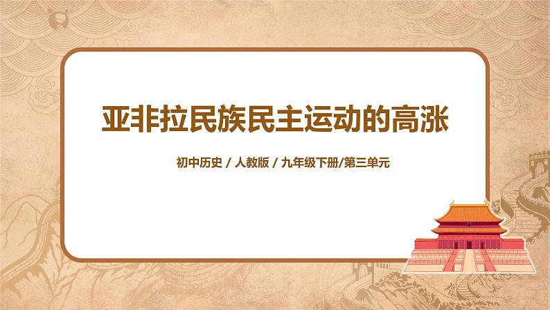 人教版九年级历史下册第12课《亚非拉民族民主运动的高涨》课件PPT(送教案+练习)01